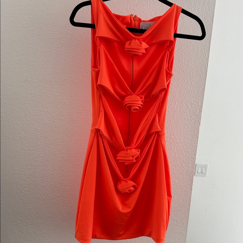 GIUSEPPE DI MORABITO CUT-out Orange Dress